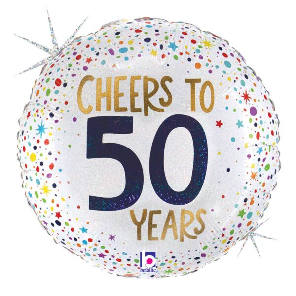 Cheers To 50 Years 18 Inch Mylar #105