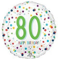 80th Birthday 18 Inch Mylar #108