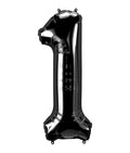 Black #1 Mylar 34 Inch