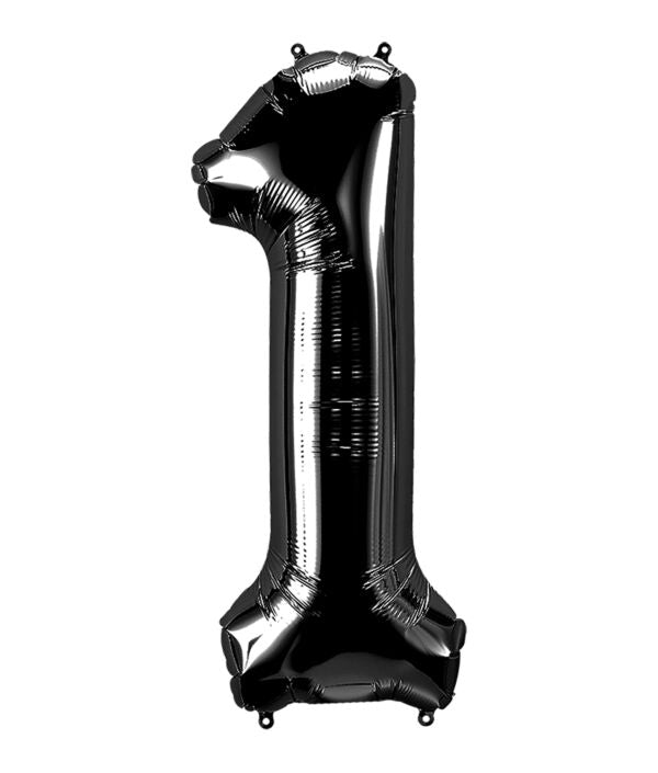 Black #1 Mylar 34 Inch
