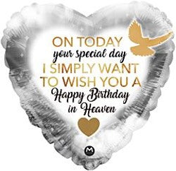 Heavenly Birthday 18 Inch Mylar #122