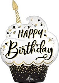 Happy Birthday Cupcake Large Mylar #128