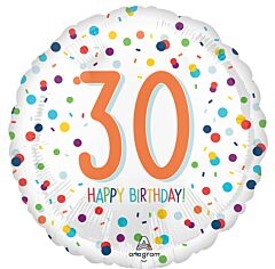 30th Birthday 18 Inch Mylar #188