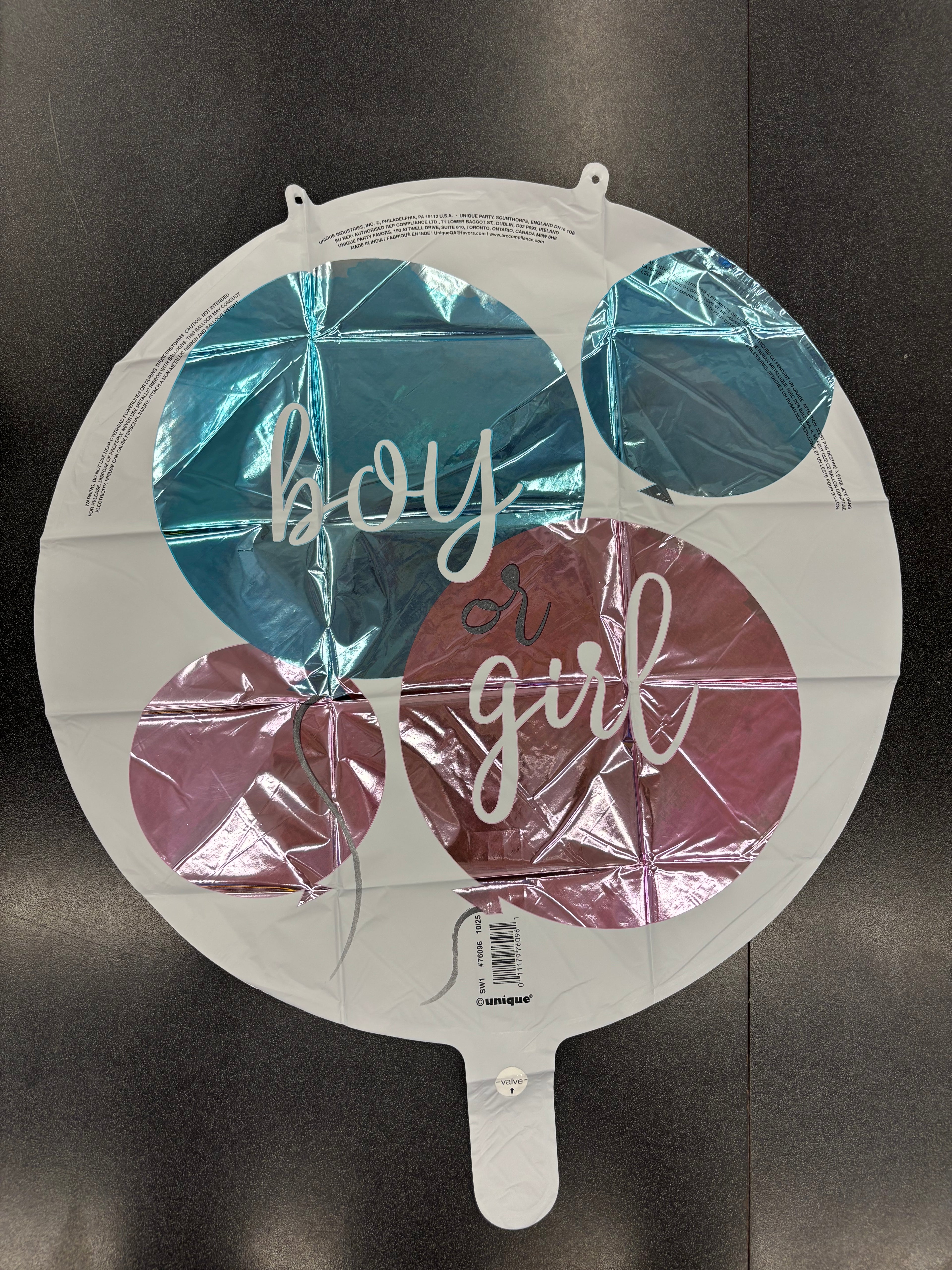 Boy or Girl 18 Inch Mylar #330