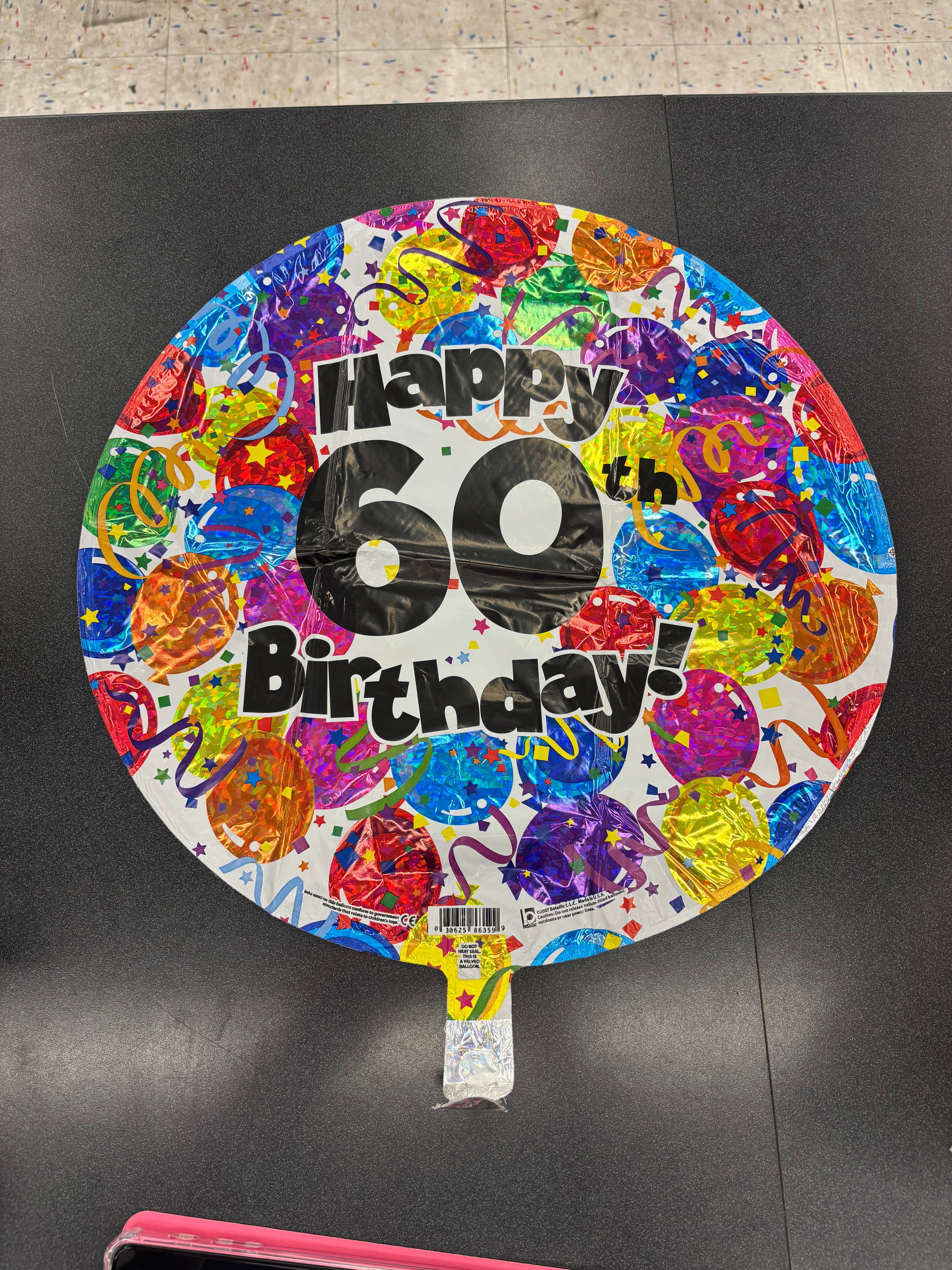 Happy 60th Birthday 18 Inch Mylar #106