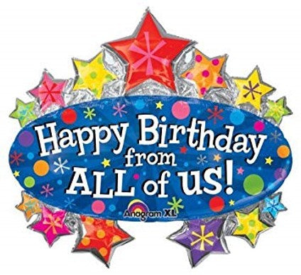 Happy Birthday From All of Us Large Mylar #236