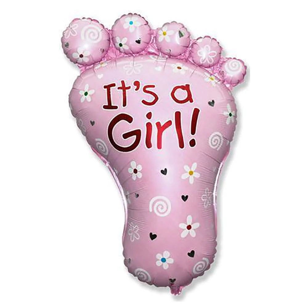 It's A Girl Foot Large Mylar #286