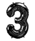 Black #3 Mylar 34 Inch