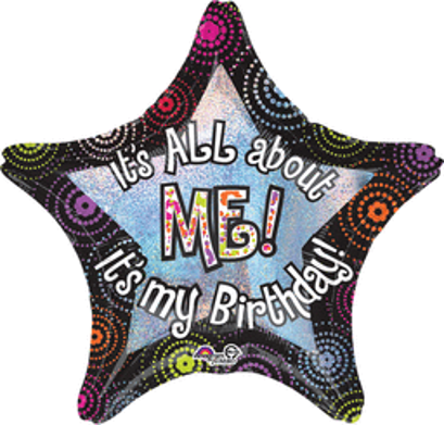 It's All About Me Birthday Large Mylar #302