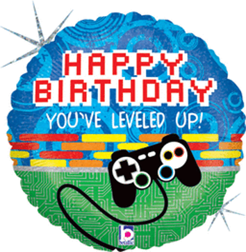 Happy Birthday Gaming 18 Inch Mylar #320