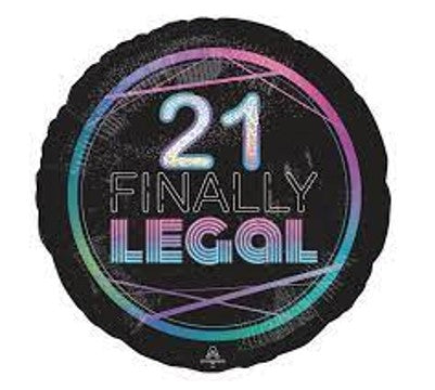 21 Finally Legal 18 Inch Mylar #335