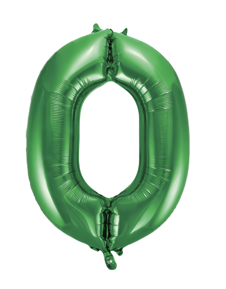 Green #0 Mylar 34 Inch
