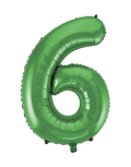 Green #6 Mylar 34 Inch
