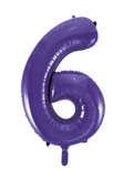 Purple #6 Mylar 34 Inch