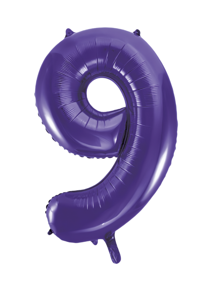 Purple #9 Mylar 34 Inch