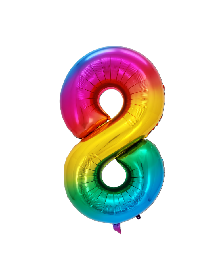 Ombre #8 Mylar 34 Inch