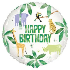 Jungle Happy Birthday 18 Inch Mylar #63