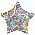 Happy Birthday Star 18 Inch Mylar #76