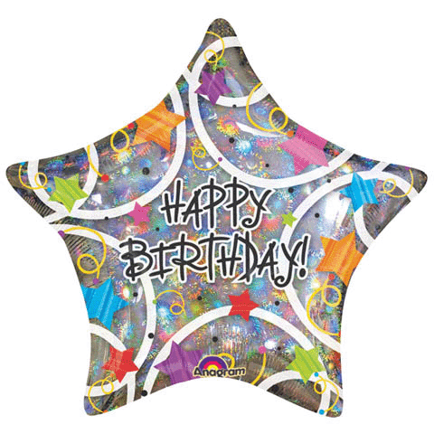 Happy Birthday Star 18 Inch Mylar #76