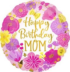 Happy Birthday Mom 18 Inch Mylar #83
