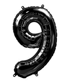 Black #9 Mylar 34 Inch