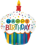 Happy Birthday Cupcake Large Mylar #99