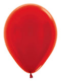 12 Inch Latex Metallic Red