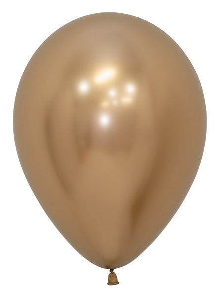12 Inch Latex Chrome Gold