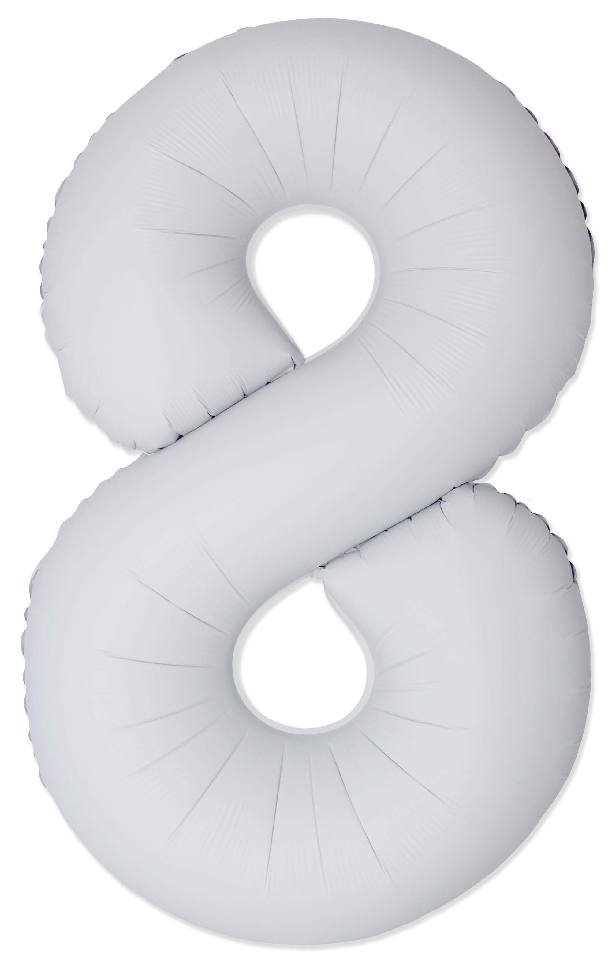 White #8 Mylar 34 Inch