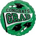 18 Inch Congrats Grad Mylar Green #482