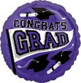 18 Inch Congrats Grad Mylar Purple #484