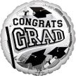 18 Inch Congrats Grad Mylar Silver #486