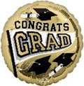 18 Inch Congrats Grad Mylar Gold #487