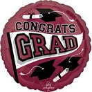 18 Inch Congrats Grad Mylar Maroon #472