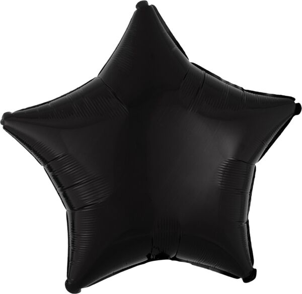 18 Inch Mylar Black Star