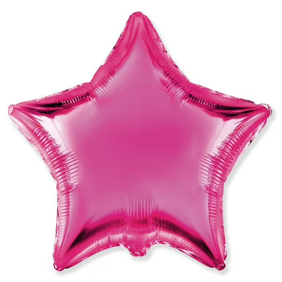 18 Inch Mylar Fuchsia Star