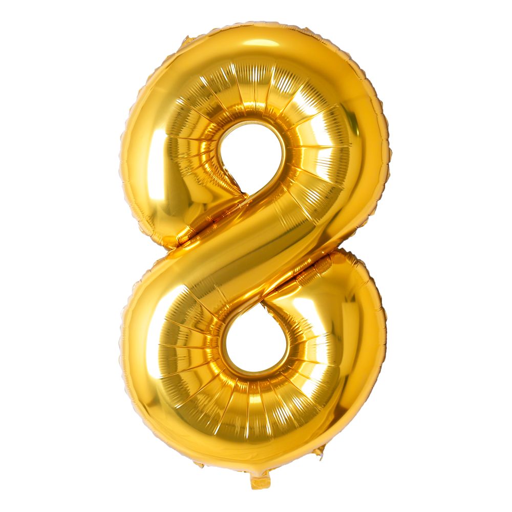 Gold #8 Mylar 34 Inch