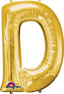 Gold Letter D 34 Inch