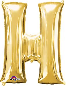 Gold Letter H 34 Inch