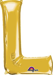Gold Letter L 34 Inch