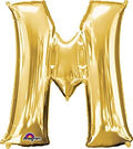 Gold Letter M 34 Inch