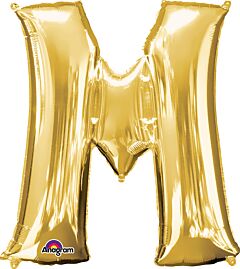 Gold Letter M 34 Inch