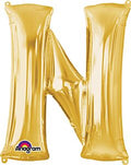 Gold Letter N 34 Inch