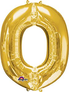 Gold Letter O 34 Inch
