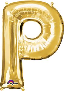 Gold Letter P 34 Inch
