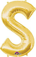 Gold Letter S 34 Inch