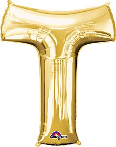 Gold Letter T 34 Inch
