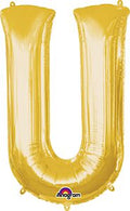 Gold Letter U 34 Inch