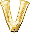 Gold Letter V 34 Inch
