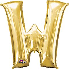 Gold Letter W 34 Inch